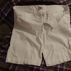 Long white shorts